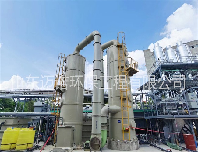 氨氮吹脱塔 吸收塔 工业污水处理施工现场
