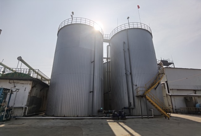 酒厂废水处理现场施工 IC厌氧反应器