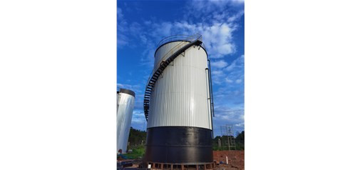淀粉厂厌氧反应器加工现场